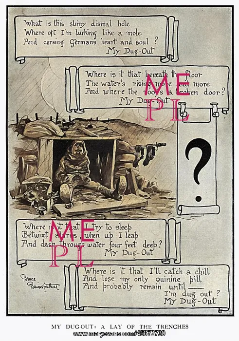 : My Dug-Out, by Bairnsfather : My Dug-Out, by Bairnsfather