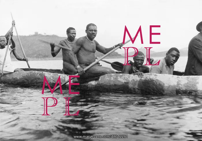  : Dugout rowers in the Congo, 1938