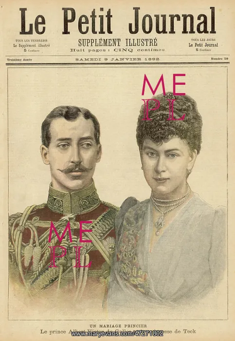 : DUKE OF CLARENCE 1892 : DUKE OF CLARENCE 1892