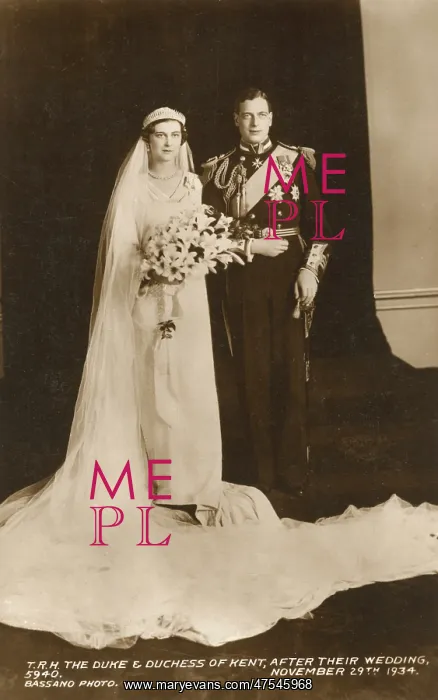 : Duke and Duchess of Kent, wedding portrait : Duke and Duchess of Kent, wedding portrait