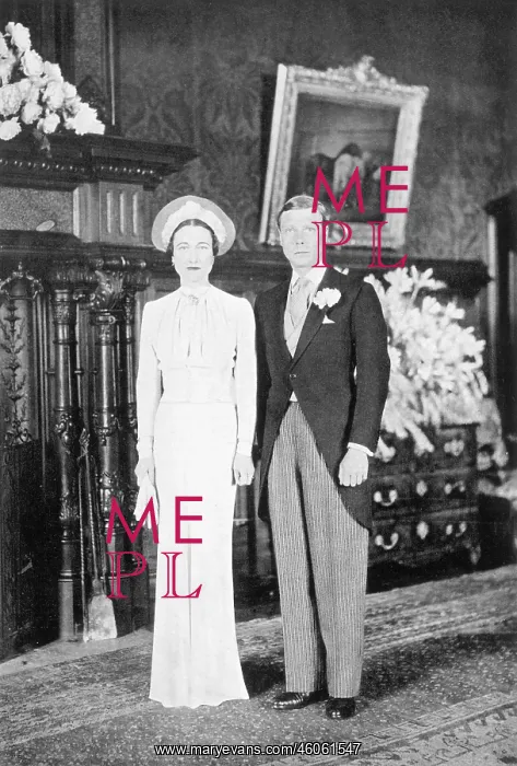 : The Duke and Duchess of Windsor on their wedding day : The Duke and Duchess of Windsor on their wedding day