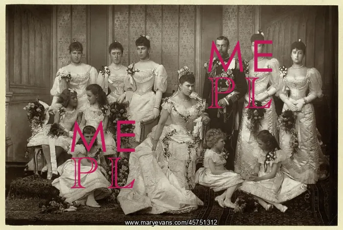 : Duke and Duchess of York with bridesmaids : Duke and Duchess of York with bridesmaids