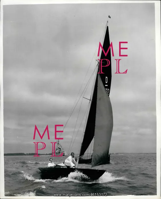 : Duke of Edinburgh on Bluebottle, Cowes Regatta : Duke of Edinburgh on Bluebottle, Cowes Regatta