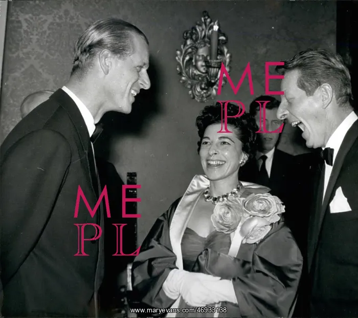 : Duke of Edinburgh with Danny Kaye and Sylvia Fine : Duke of Edinburgh with Danny Kaye and Sylvia Fine