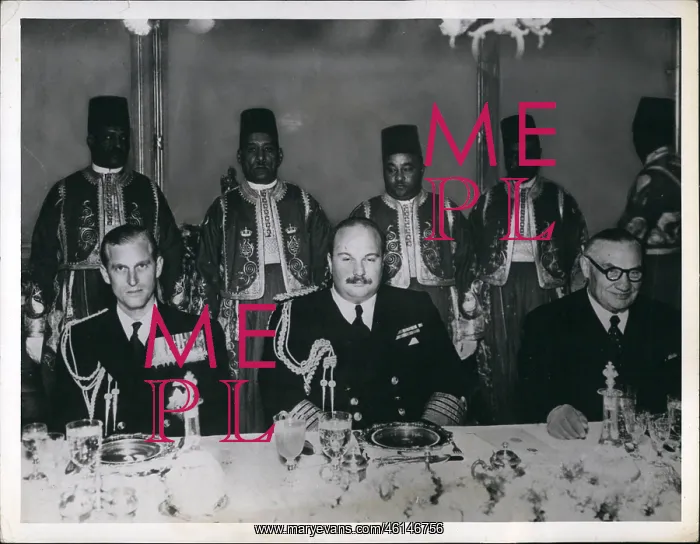 : Duke of Edinburgh, King Farouk, Ernest Bevin : Duke of Edinburgh, King Farouk, Ernest Bevin