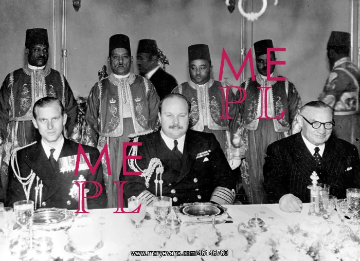 : Duke of Edinburgh, King Farouk, Ernest Bevin : Duke of Edinburgh, King Farouk, Ernest Bevin