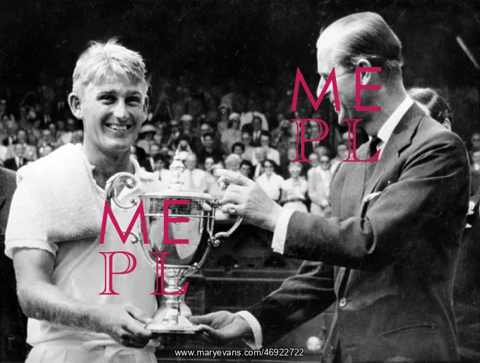 : Duke of Edinburgh and Lewis Hoad, Wimbledon tennis : Duke of Edinburgh and Lewis Hoad, Wimbledon tennis
