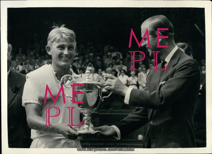 : Duke of Edinburgh and Lewis Hoad, Wimbledon tennis : Duke of Edinburgh and Lewis Hoad, Wimbledon tennis