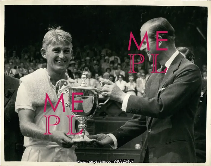 : Duke of Edinburgh and Lewis Hoad, Wimbledon tennis : Duke of Edinburgh and Lewis Hoad, Wimbledon tennis