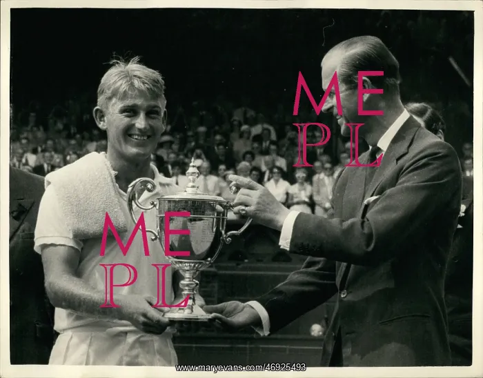 : Duke of Edinburgh and Lewis Hoad, Wimbledon tennis : Duke of Edinburgh and Lewis Hoad, Wimbledon tennis