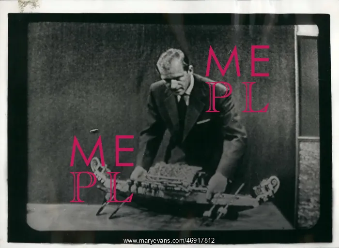 : Duke of Edinburgh with model boat on TV programme : Duke of Edinburgh with model boat on TV programme