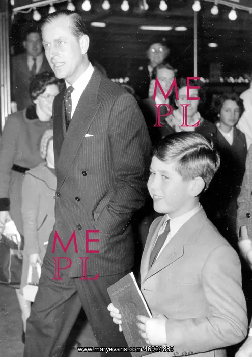 : Duke of Edinburgh and Prince Charles at the circus : Duke of Edinburgh and Prince Charles at the circus