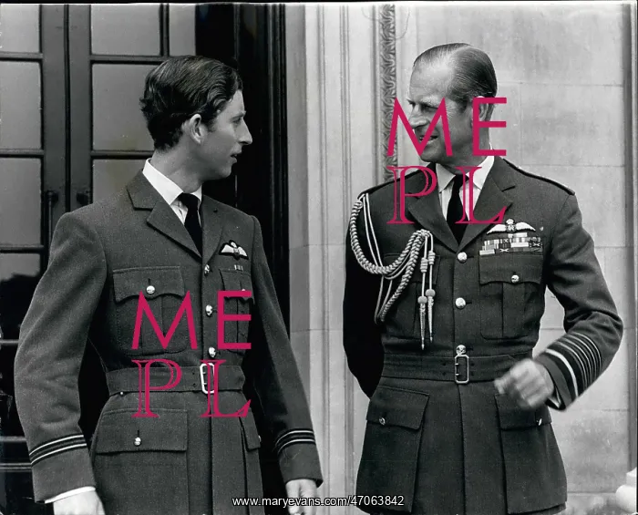 : Duke of Edinburgh and Prince Charles at Cranwell : Duke of Edinburgh and Prince Charles at Cranwell