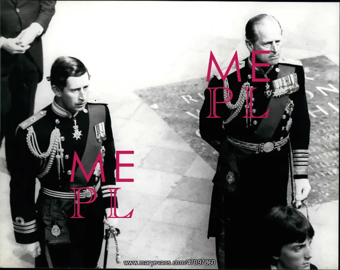 : Duke of Edinburgh and Prince Charles at funeral : Duke of Edinburgh and Prince Charles at funeral