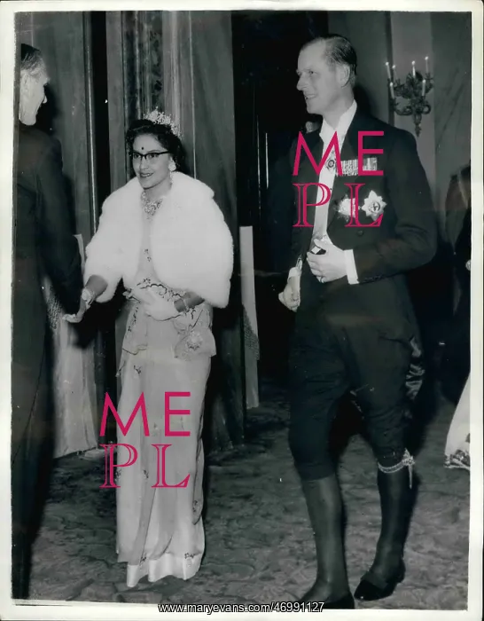 : Duke of Edinburgh with Queen Ratna of Nepal : Duke of Edinburgh with Queen Ratna of Nepal