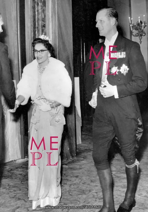 : Duke of Edinburgh with Queen Ratna of Nepal : Duke of Edinburgh with Queen Ratna of Nepal