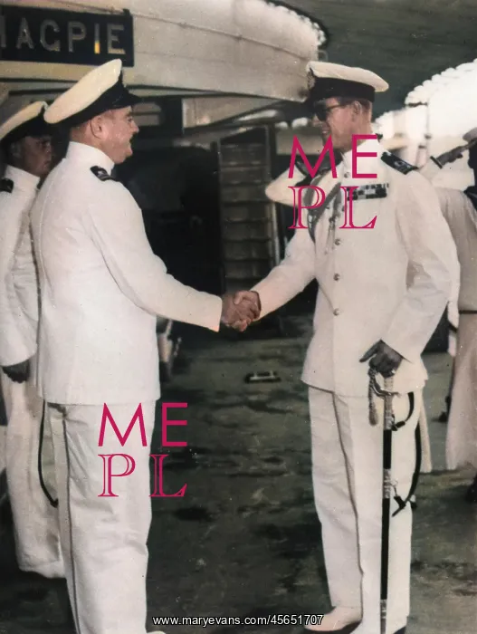 : The Duke of Edinburgh taking over HMS Magpie at Malta : The Duke of Edinburgh taking over HMS Magpie at Malta