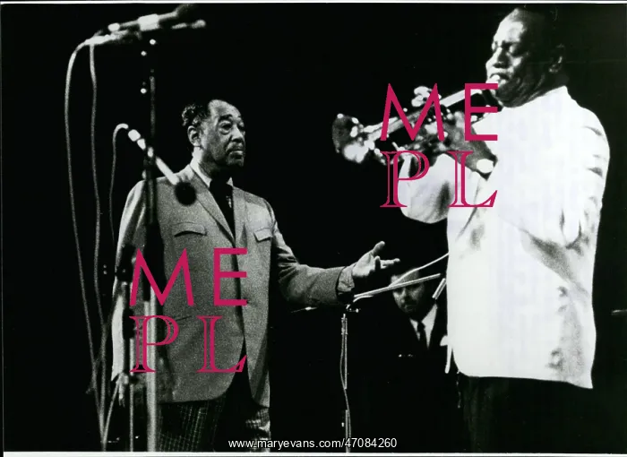 : Duke Ellington and Louis Armstrong performing : Duke Ellington and Louis Armstrong performing