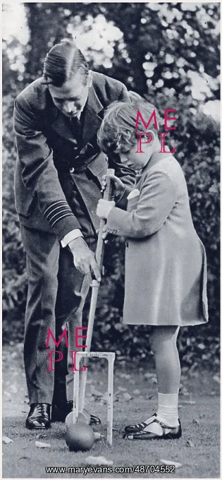: The Duke of Kent and son play croquet : The Duke of Kent and son play croquet
