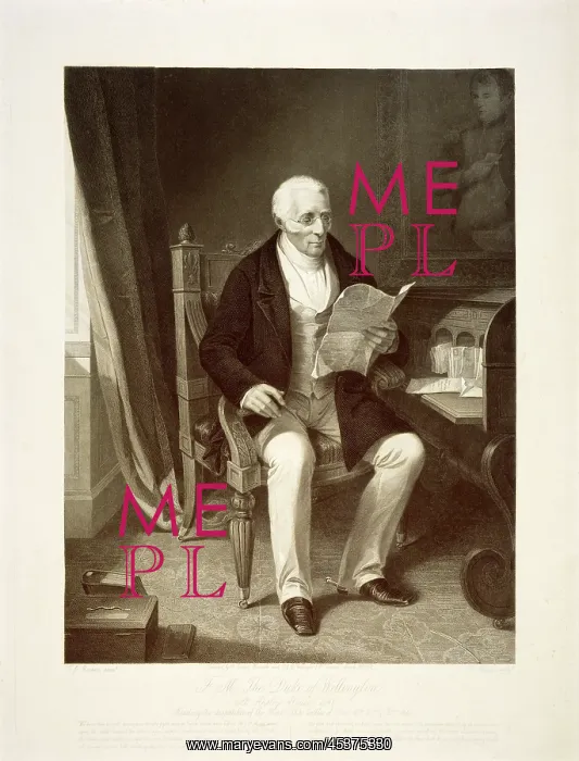 : The Duke of Wellington reading despatches : The Duke of Wellington reading despatches