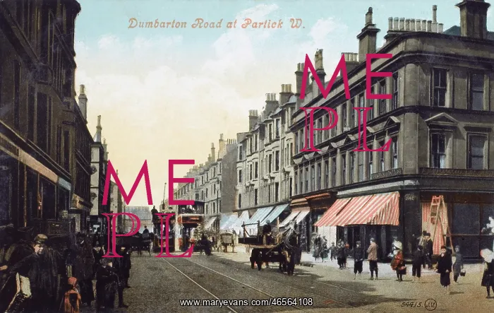 : Dumbarton Road, Partick looking West - Glasgow : Dumbarton Road, Partick looking West - Glasgow
