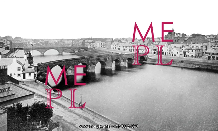  : Dumfries, the Old and New Bridges c1890