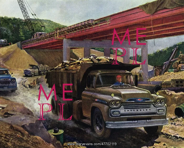  : Dump Truck and Overpass