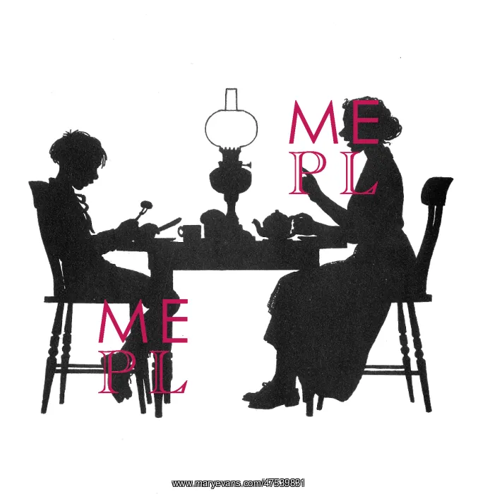 : Dunderpate and his mother at the supper table : Dunderpate and his mother at the supper table