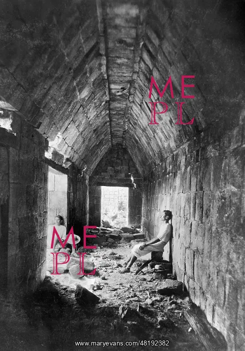 : Dungeon of the main temple in Uxmal, 1932 : Dungeon of the main temple in Uxmal, 1932