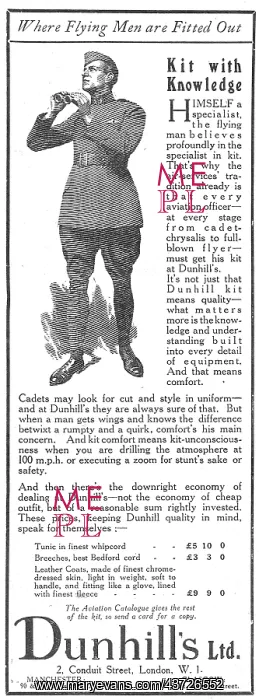 : Dunhills RFC & RNAS Uniforms 1917 : Dunhills RFC & RNAS Uniforms 1917