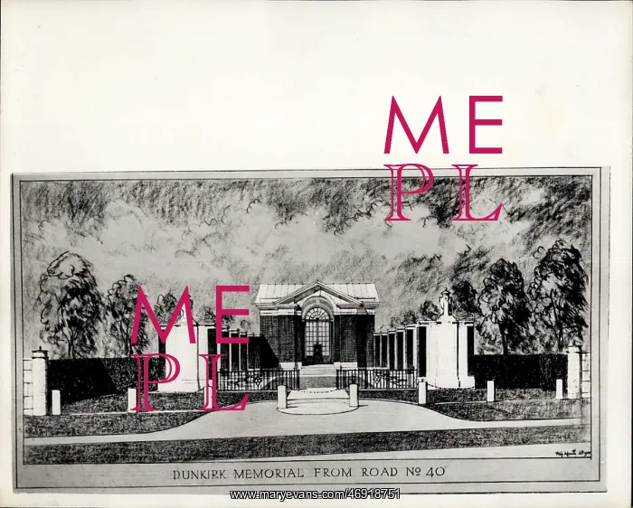 : Dunkirk Memorial, perspective drawing : Dunkirk Memorial, perspective drawing