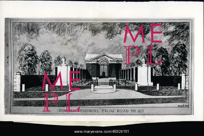 : Dunkirk Memorial, perspective drawing : Dunkirk Memorial, perspective drawing