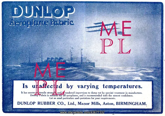 : Dunlop Aeroplane Fabrics Are Unaffected : Dunlop Aeroplane Fabrics Are Unaffected