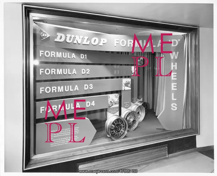 : Dunlop Formula D wheels window display : Dunlop Formula D wheels window display