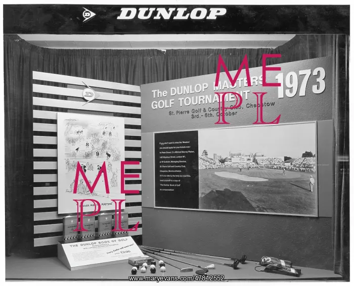  : A Dunlop Masters 1973 Golf Tournament window display