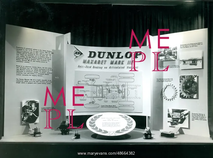 : Dunlop Maxaret anti-skid window display : Dunlop Maxaret anti-skid window display