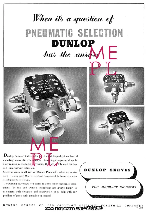 : Dunlop Pneumatic Selectors : Dunlop Pneumatic Selectors