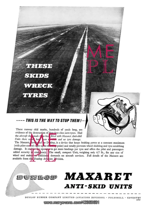 : Dunlop Tyres, Wheels & Brakes. Maxaret : Dunlop Tyres, Wheels & Brakes. Maxaret