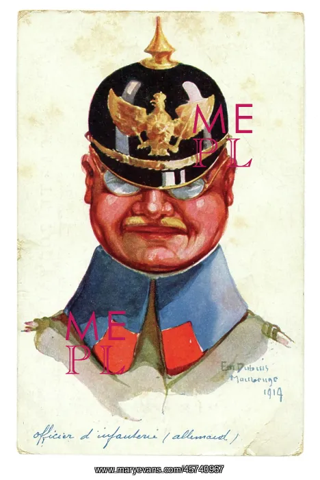 : A Dupuis head & shoulders of a German infantry officer : A Dupuis head & shoulders of a German infantry officer