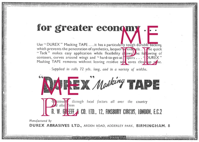  : Durex Masking Tape