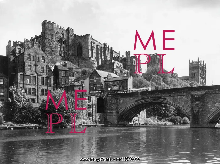 : DURHAM CASTLE FROM WEAR : DURHAM CASTLE FROM WEAR