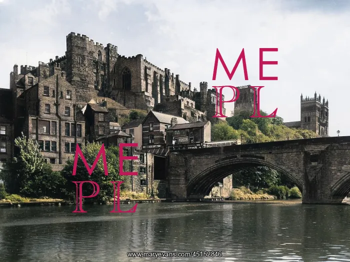 : DURHAM CASTLE FROM WEAR : DURHAM CASTLE FROM WEAR