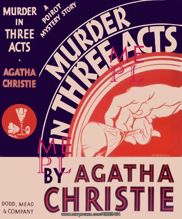 : Dust Jacket - Murder in Three Acts by Agatha Christie : Dust Jacket - Murder in Three Acts by Agatha Christie