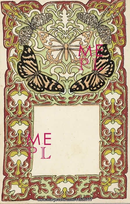 : Dutch art nouveau pattern - Butterflies : Dutch art nouveau pattern - Butterflies
