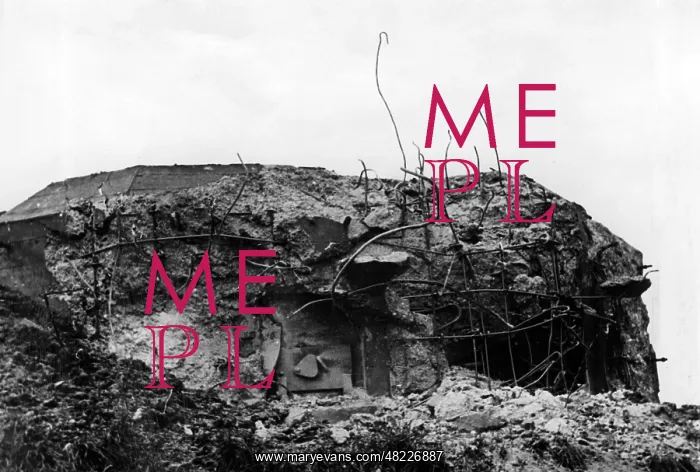 : Dutch bunker after the fight, 1940 : Dutch bunker after the fight, 1940
