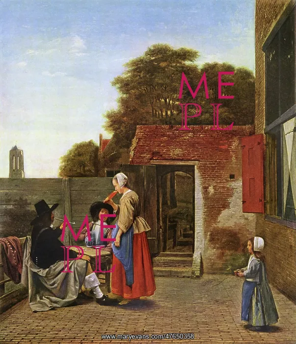 : A Dutch Courtyard by Pieter de Hooch : A Dutch Courtyard by Pieter de Hooch
