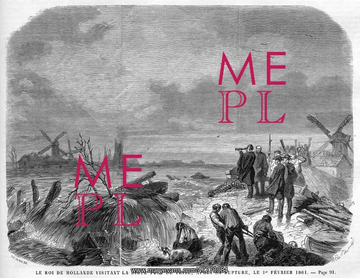 : DUTCH DYKES RUPTURE / 1861 : DUTCH DYKES RUPTURE / 1861