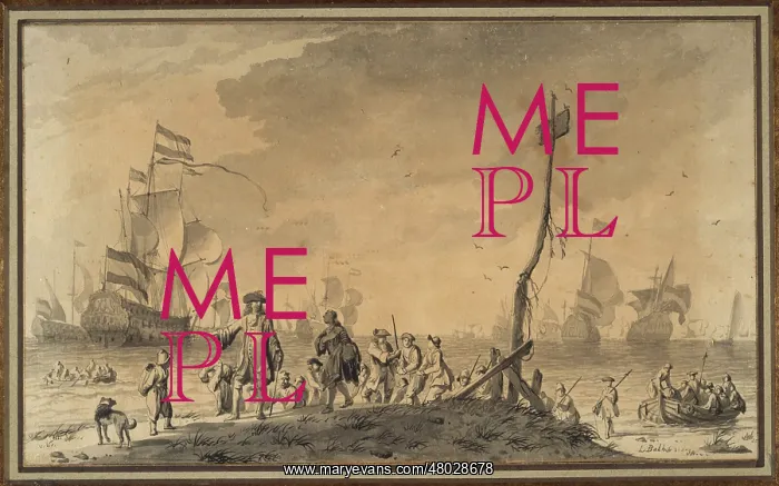 : Dutch fleet near a coast : Dutch fleet near a coast