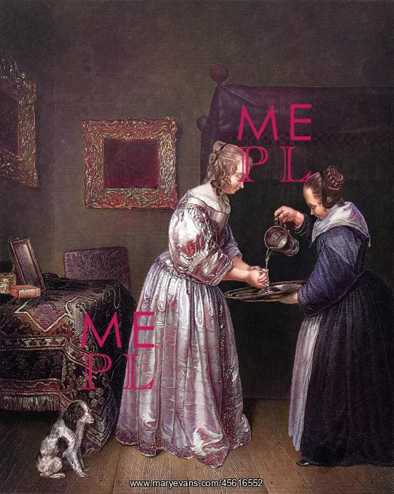 : DUTCH LADY WASHES HANDS : DUTCH LADY WASHES HANDS