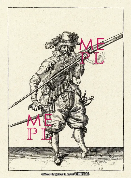  : Dutch Man Loading a Musket and Arquebus